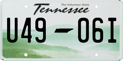 TN license plate U4906I