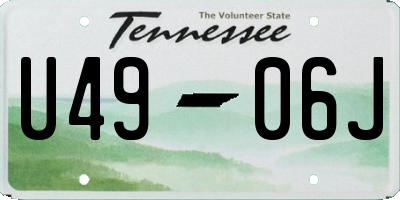 TN license plate U4906J