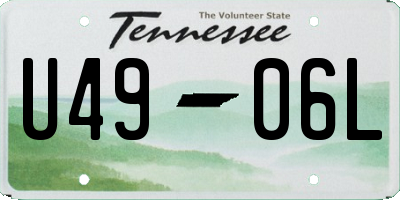 TN license plate U4906L