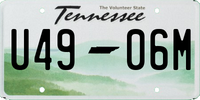 TN license plate U4906M