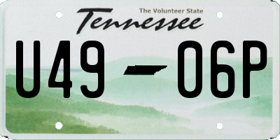 TN license plate U4906P