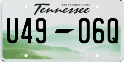 TN license plate U4906Q