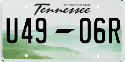 TN license plate U4906R