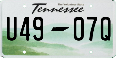 TN license plate U4907Q