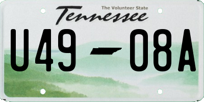 TN license plate U4908A