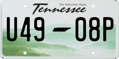 TN license plate U4908P