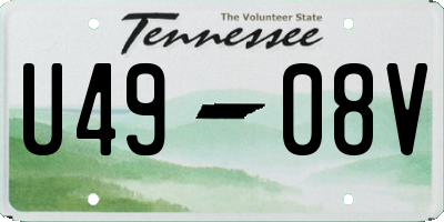TN license plate U4908V