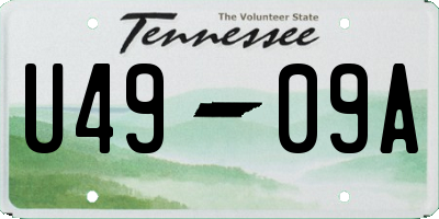 TN license plate U4909A
