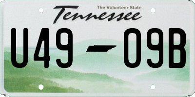 TN license plate U4909B