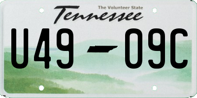 TN license plate U4909C
