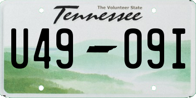 TN license plate U4909I