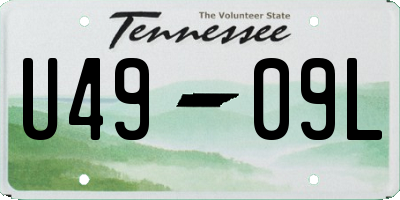 TN license plate U4909L