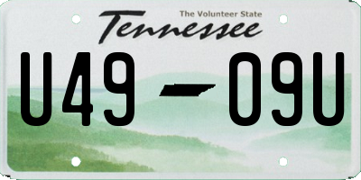 TN license plate U4909U