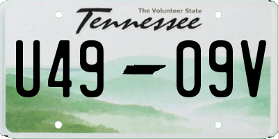TN license plate U4909V
