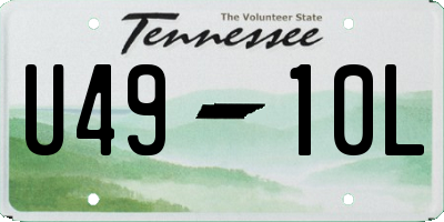 TN license plate U4910L