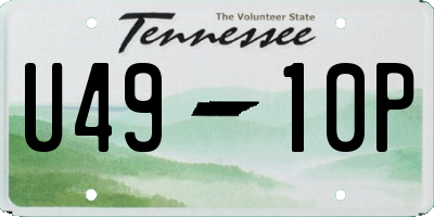 TN license plate U4910P