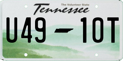 TN license plate U4910T