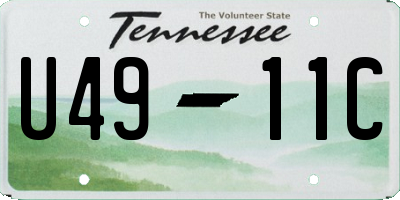 TN license plate U4911C