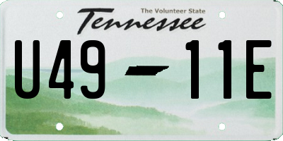 TN license plate U4911E