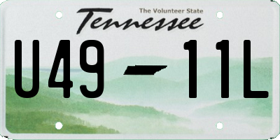 TN license plate U4911L