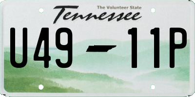 TN license plate U4911P
