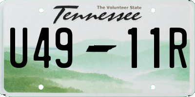 TN license plate U4911R