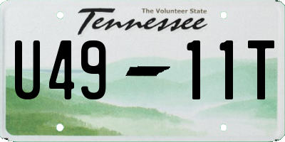 TN license plate U4911T