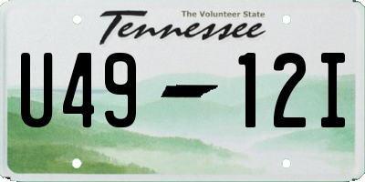 TN license plate U4912I