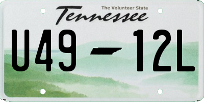 TN license plate U4912L