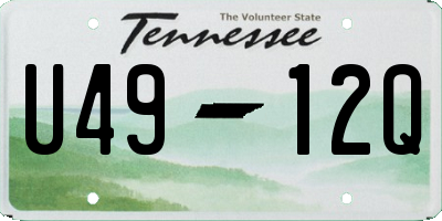 TN license plate U4912Q