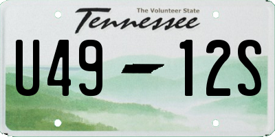 TN license plate U4912S