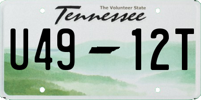 TN license plate U4912T