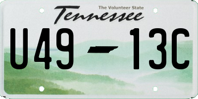 TN license plate U4913C
