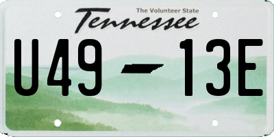 TN license plate U4913E