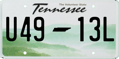 TN license plate U4913L