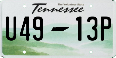 TN license plate U4913P