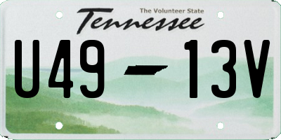 TN license plate U4913V