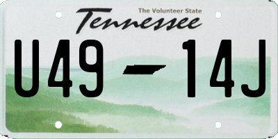 TN license plate U4914J