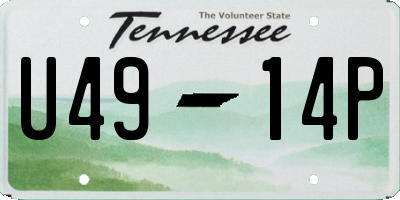 TN license plate U4914P