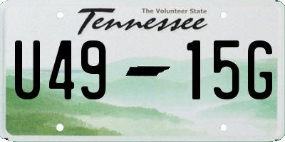 TN license plate U4915G