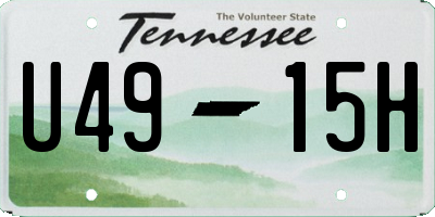 TN license plate U4915H