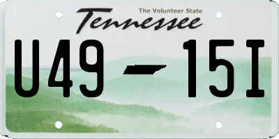 TN license plate U4915I