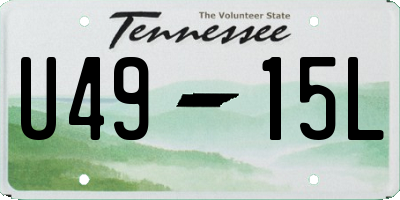 TN license plate U4915L