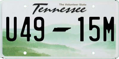TN license plate U4915M