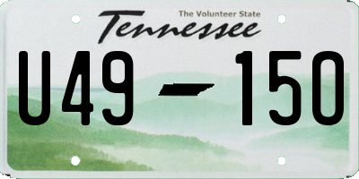 TN license plate U4915O