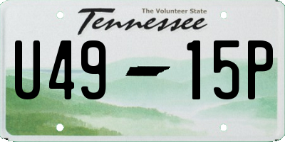 TN license plate U4915P