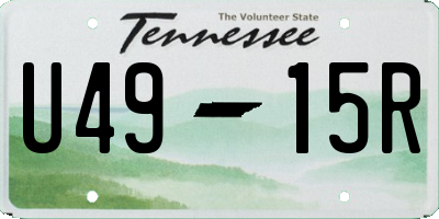 TN license plate U4915R