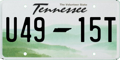 TN license plate U4915T