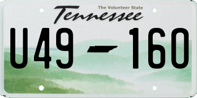 TN license plate U4916O