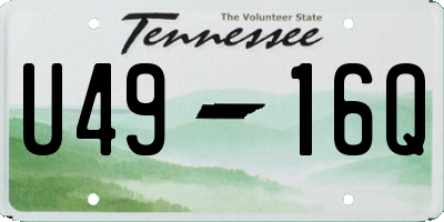 TN license plate U4916Q